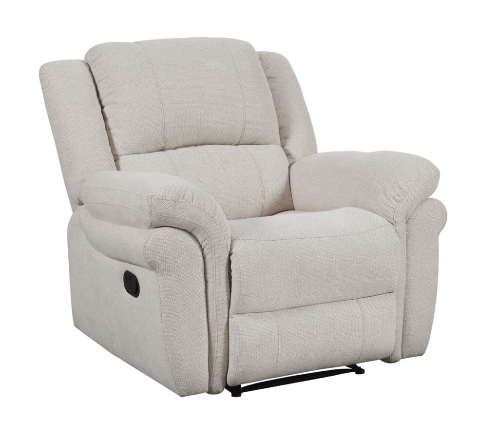 Beige manual recliner sofa by China supplier QYRASIEL