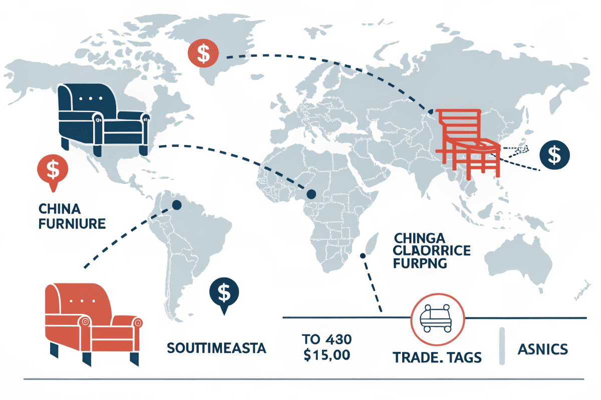 Global furniture sourcing map