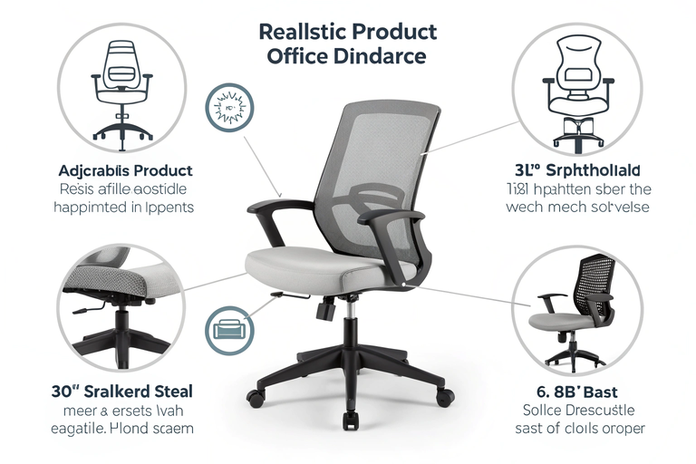 Mesh Chair Features Diagram