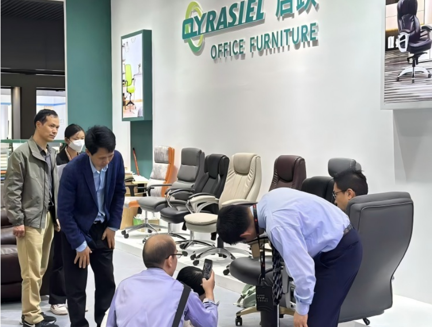 workers assembling tested bifma office chairs