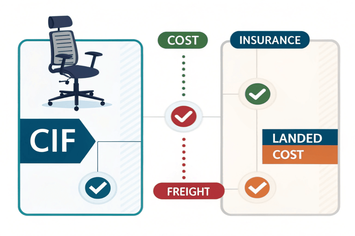 CIF vs Landed Cost chart