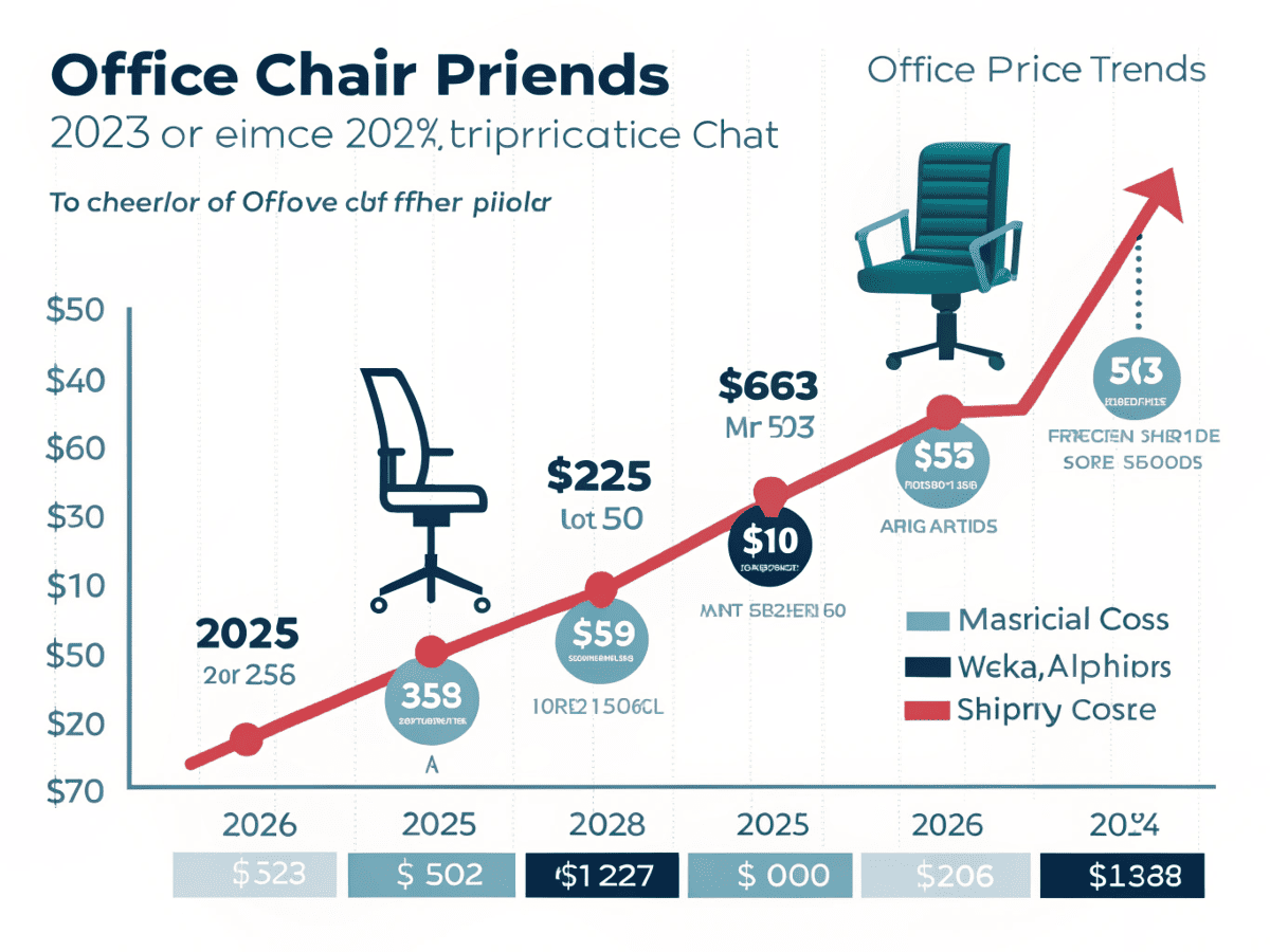 chart showing office chair price increase trend 2023-2026