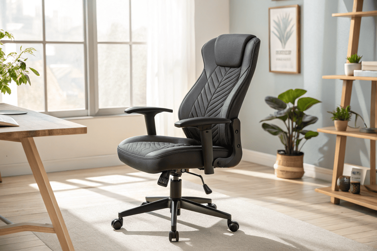 modern ergonomic office chair with contoured molded foam seat