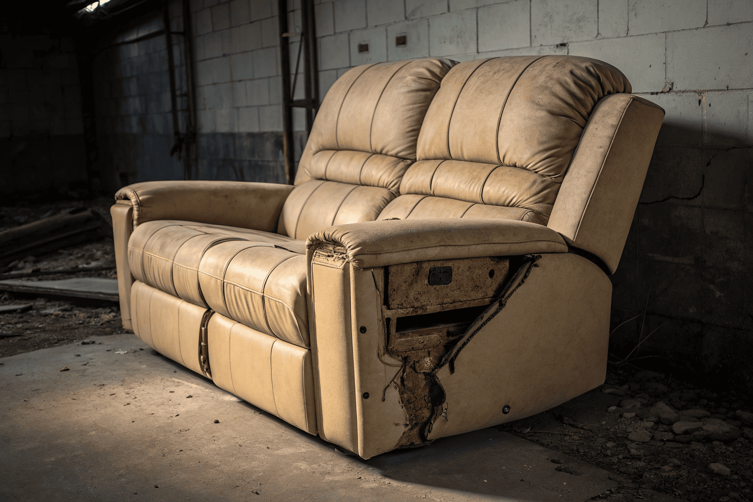 damaged recliner sofa frame example