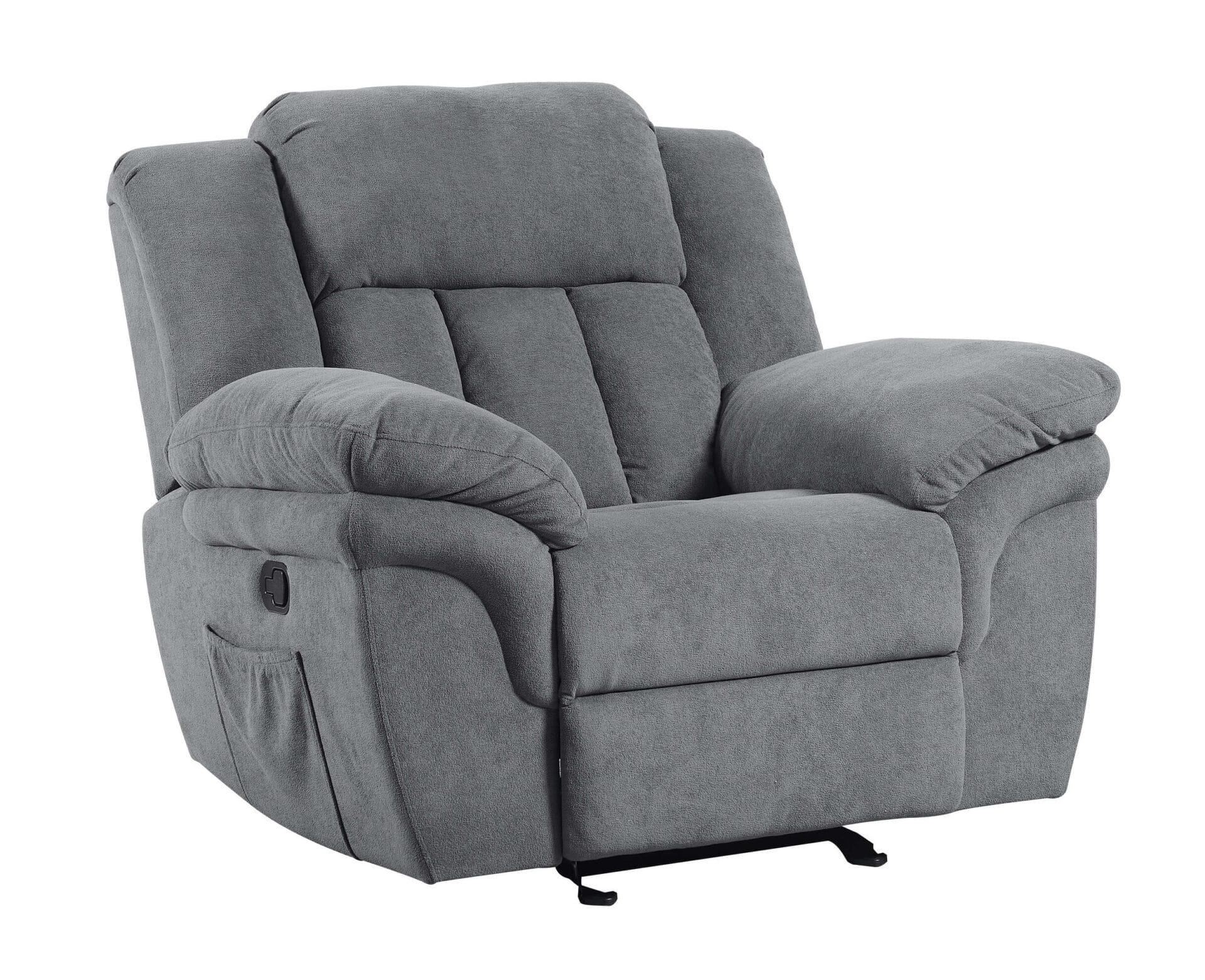 QYRASIEL Manual Recliner Sofa QY-F7076 in beige micro-fabric